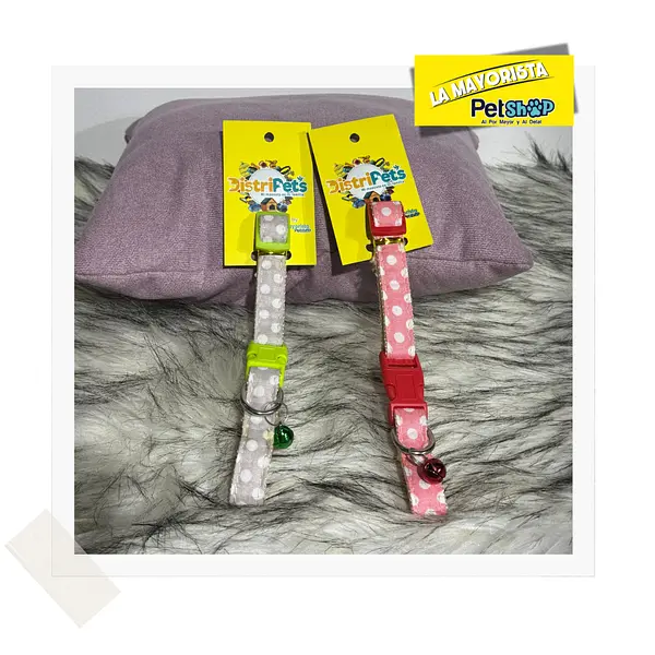 Collar Para Gato /Estampado De Puntos
